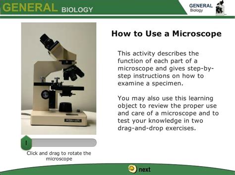 how to properly use a microscope.